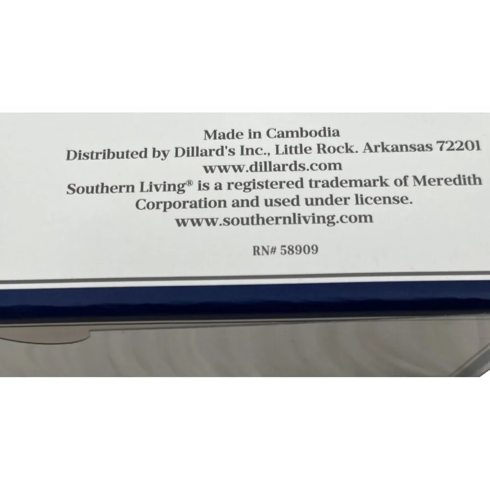 NEW Southern Living Dog Collar Size Medium/Large (M/L) Blue